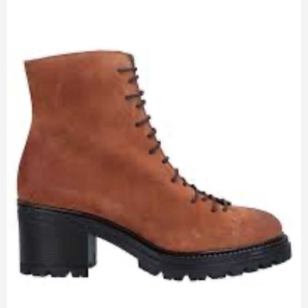 Loretta Pettinari Lace Up combat camp Boot with Zipper EU38-38.5/ US 7.5-8. NWT
